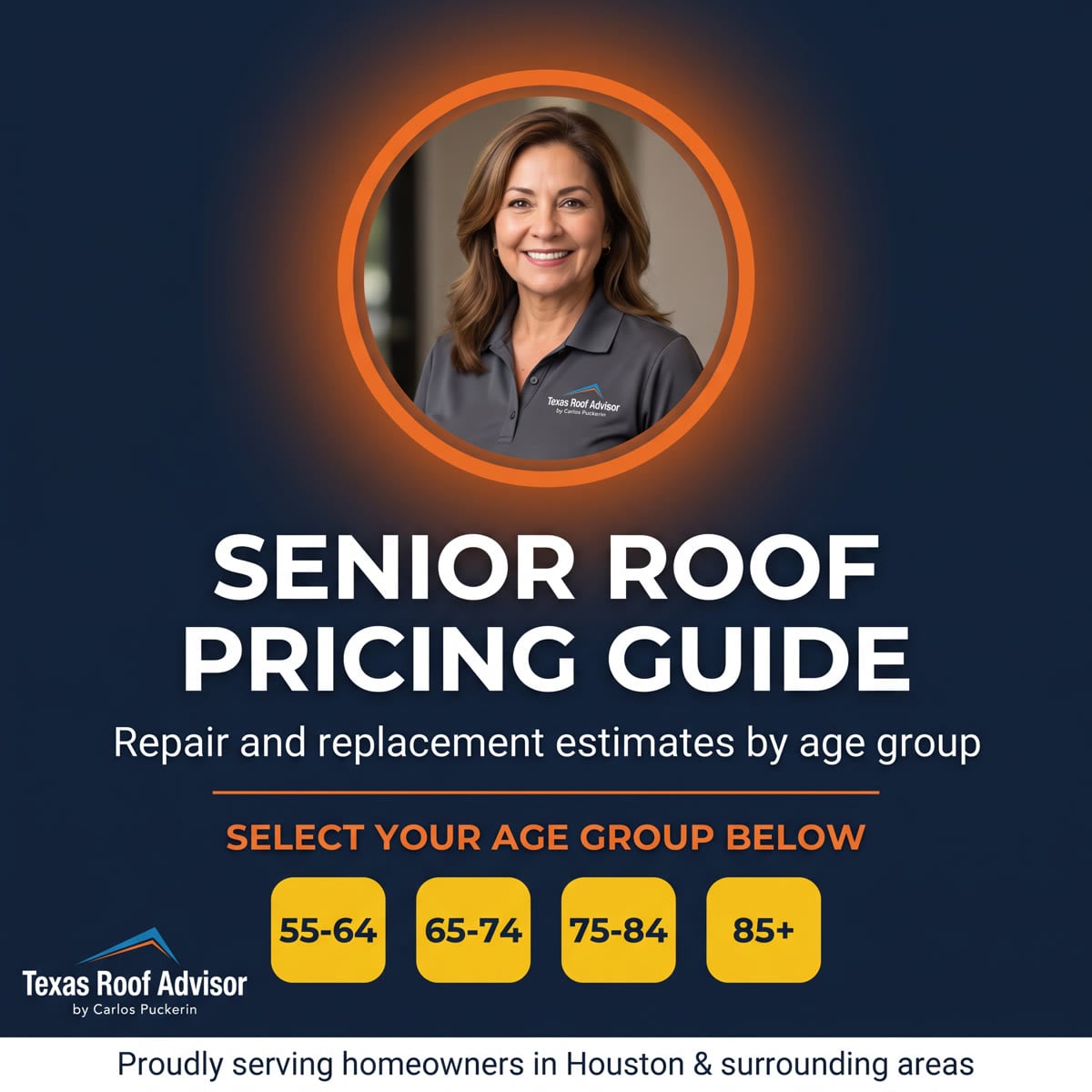 Texas Roof Advisor senior roof pricing guide static ad